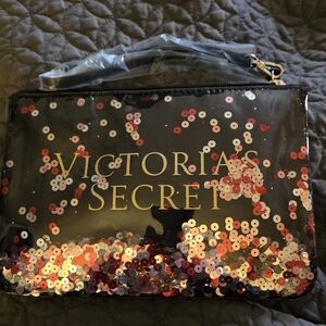 Victoria's Secret Black Sequin Clutch